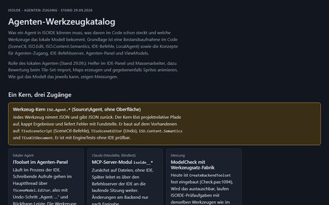 Agent tool catalogue